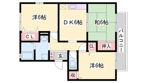 明石駅 バス15分  南別府車庫下車：停歩3分 2階の物件間取画像